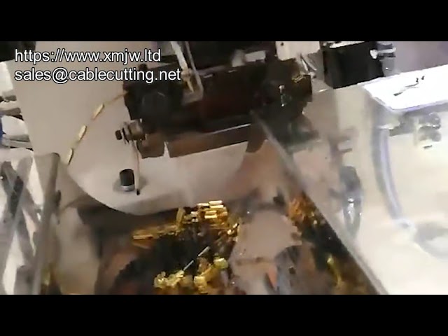 Automatic Cable Stripping and Crimping Machine with Vibration Plate Feeder