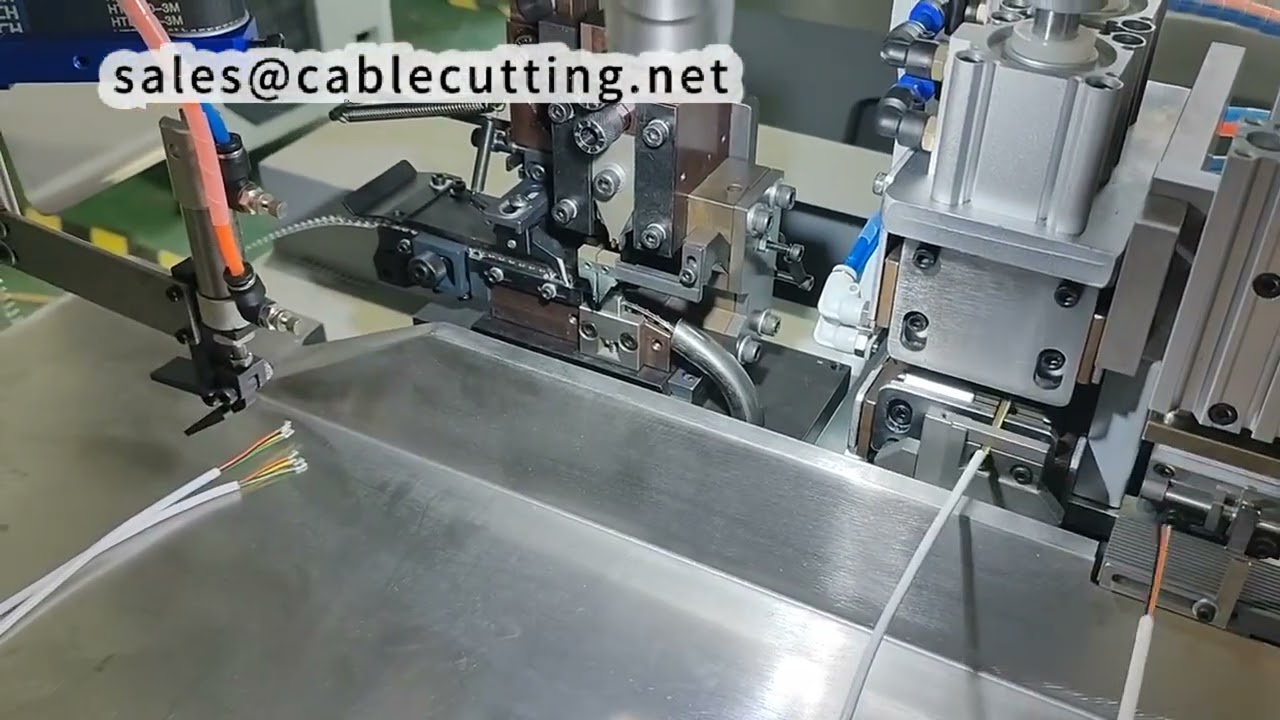 Multi Core Cable Stripping and Crimping Machine Align, Cut, Strip, Crimp