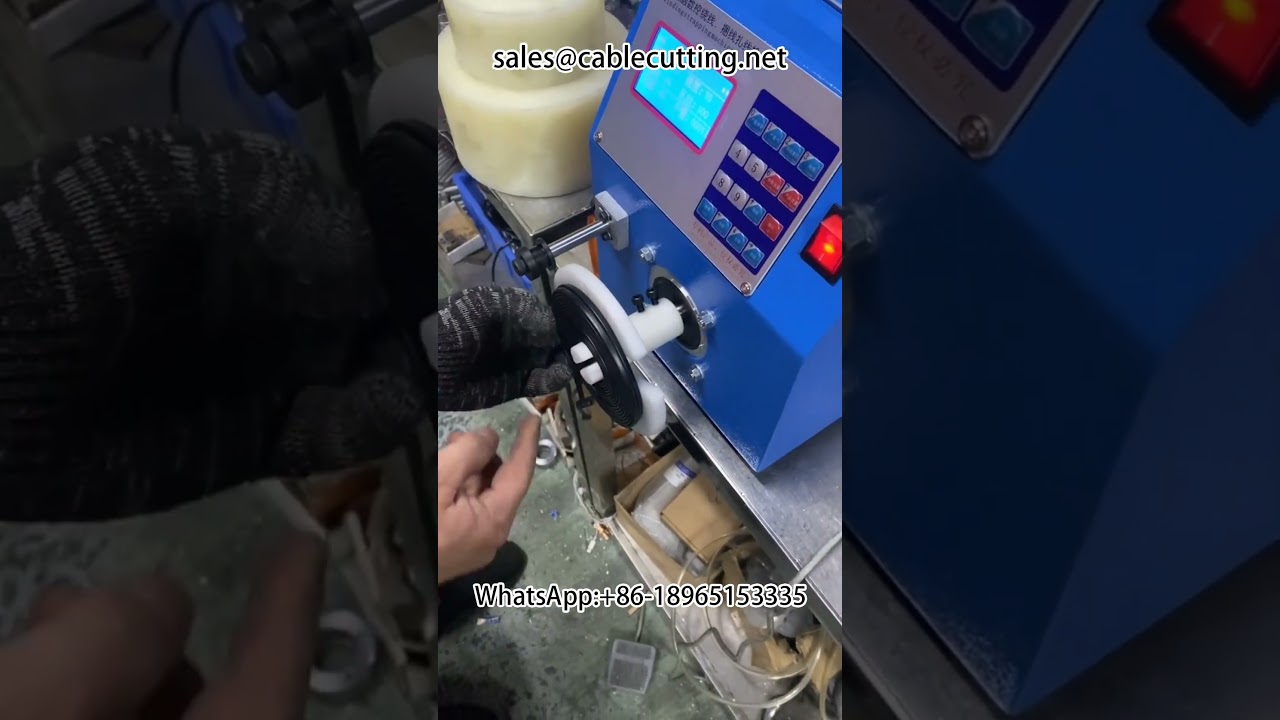 #Cable winder #Handheld single winder data cable #machine #cablewirestrippingmachine #automobile