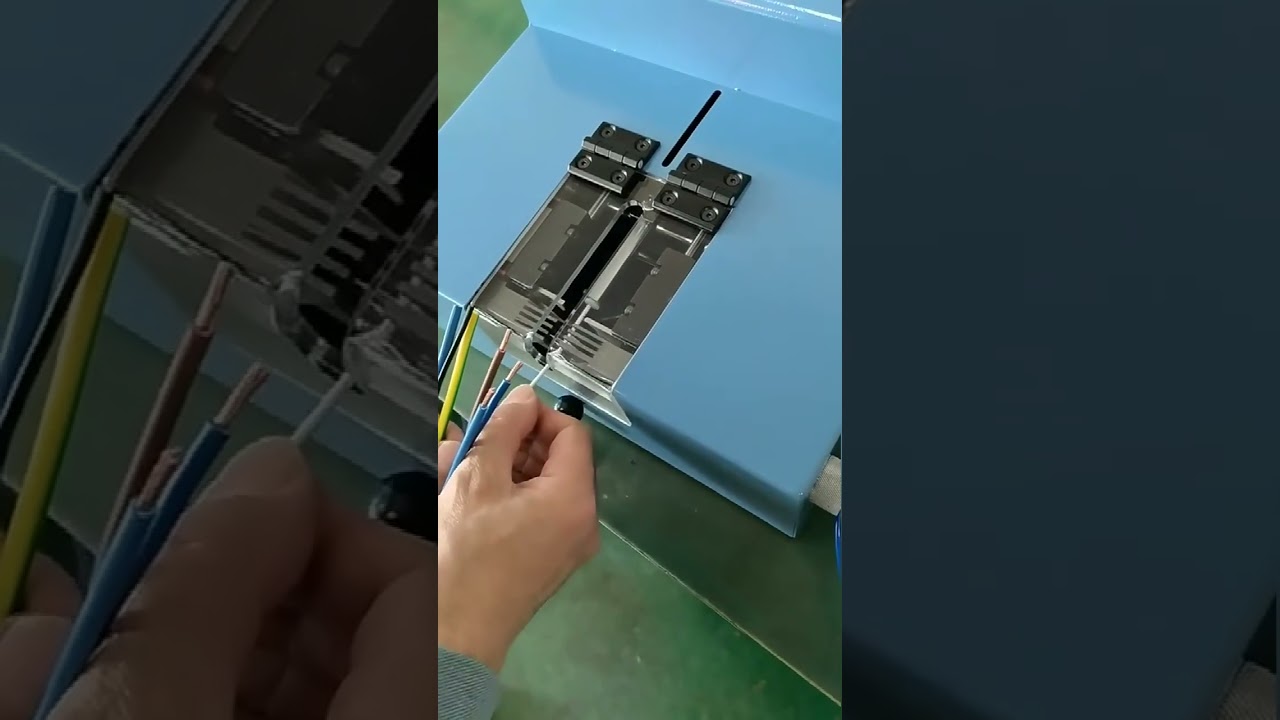 Desktop Pneumatic Inductive Cable Stripping Machine 10m2 Adjust Knife Free High Accuracy Peeler for