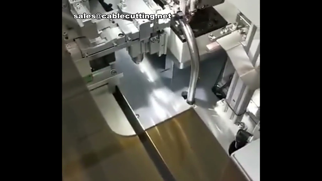 Fully Automatic Parallel Wire Single Head Dipping Machine Ribbon Cable Stripping Terminal Crimping M