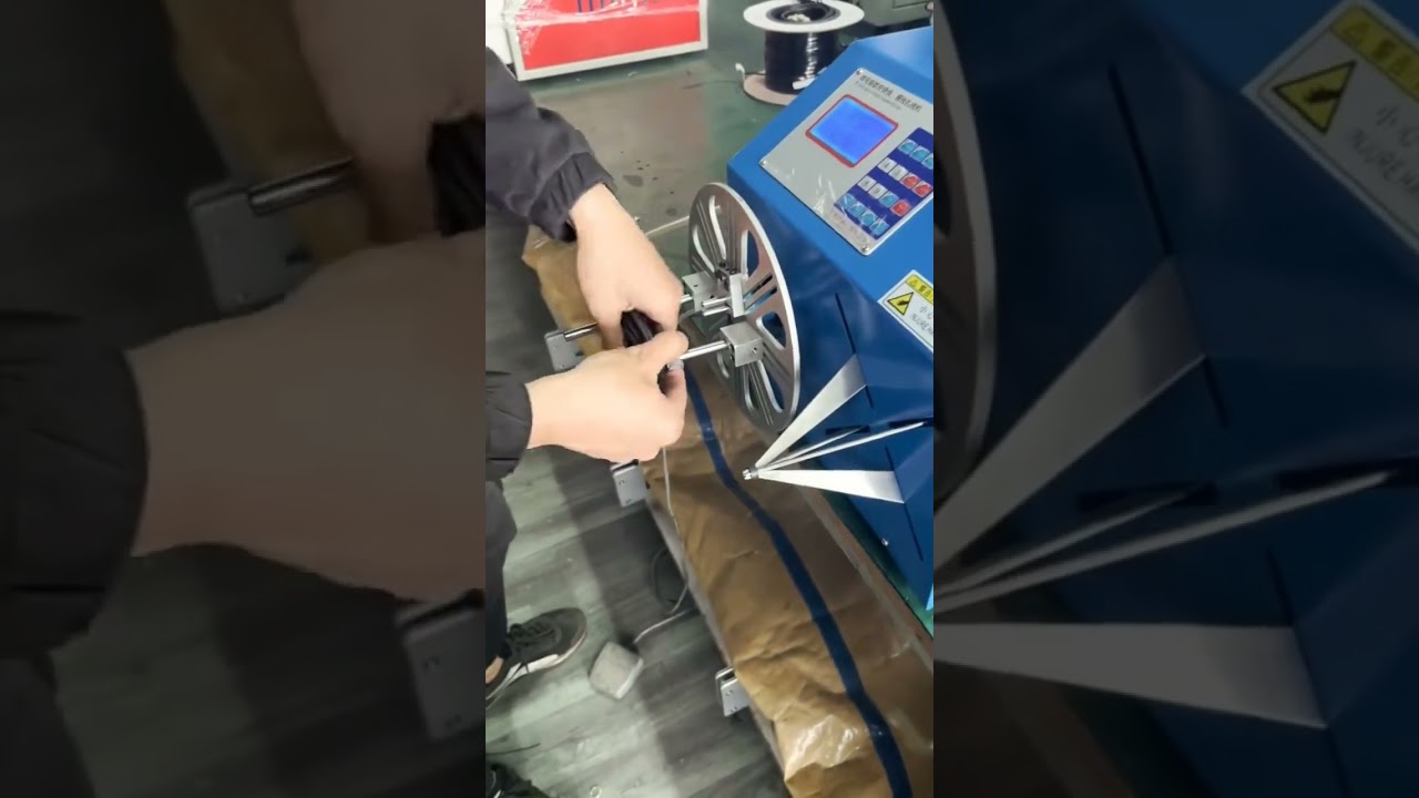 Data Cable Winding and Expanding Machine #machine #cablewirestrippingmachine #automobile #diy