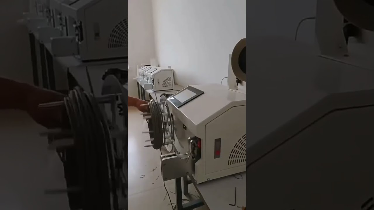 Video Semi Automatic Wire Twist Tie Machine   Cable Coil Winding & Binding 220V #factory #machine