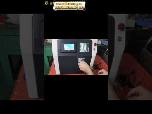 Wire Cutting, Stripping, Twisting, and Crimping Machine with 3 Terminal Feeder