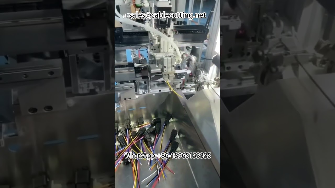 Threading machine #harness Equipment #through the waterproof plug to play the terminal through the r