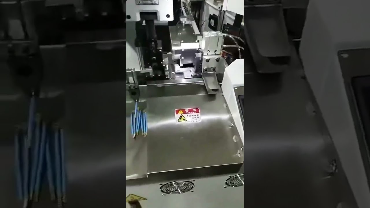 Fully Automatic Double Head Crimping Machine Working Real Shot Video, High Efficiency #factory