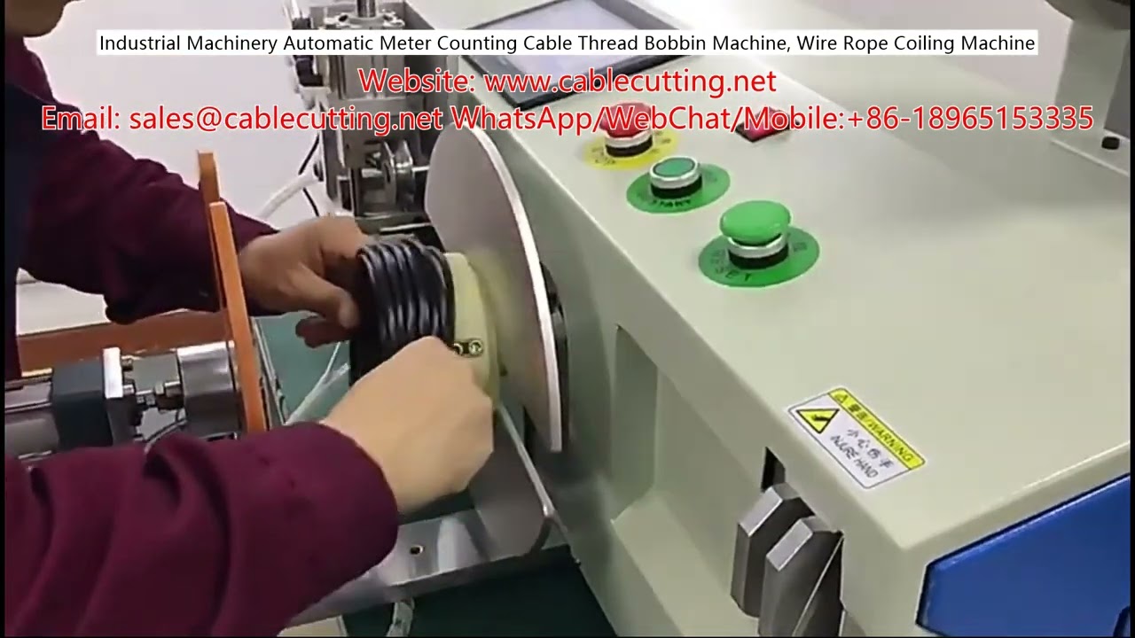 Industrial Machinery Automatic Meter Counting Cable Thread Bobbin Machine, Wire Rope Coiling Machine