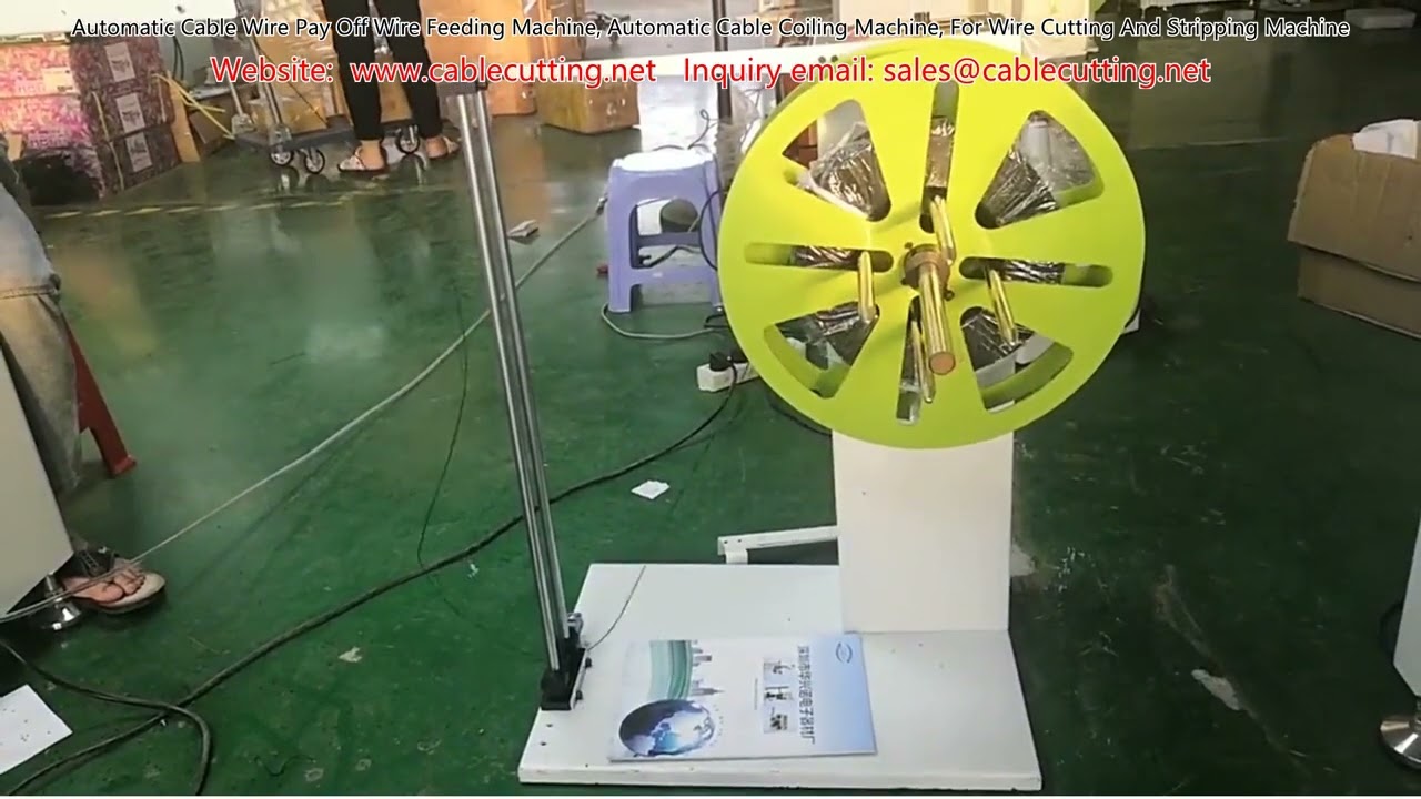Automatic Cable Wire Pay Off Wire Feeding Machine, Automatic Cable Coiling Machine, For Wire Cutting