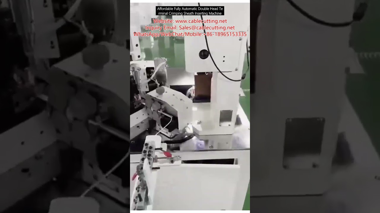 Affordable Fully Automatic Double-Head Terminal Crimping and Sheath Inserting Machine